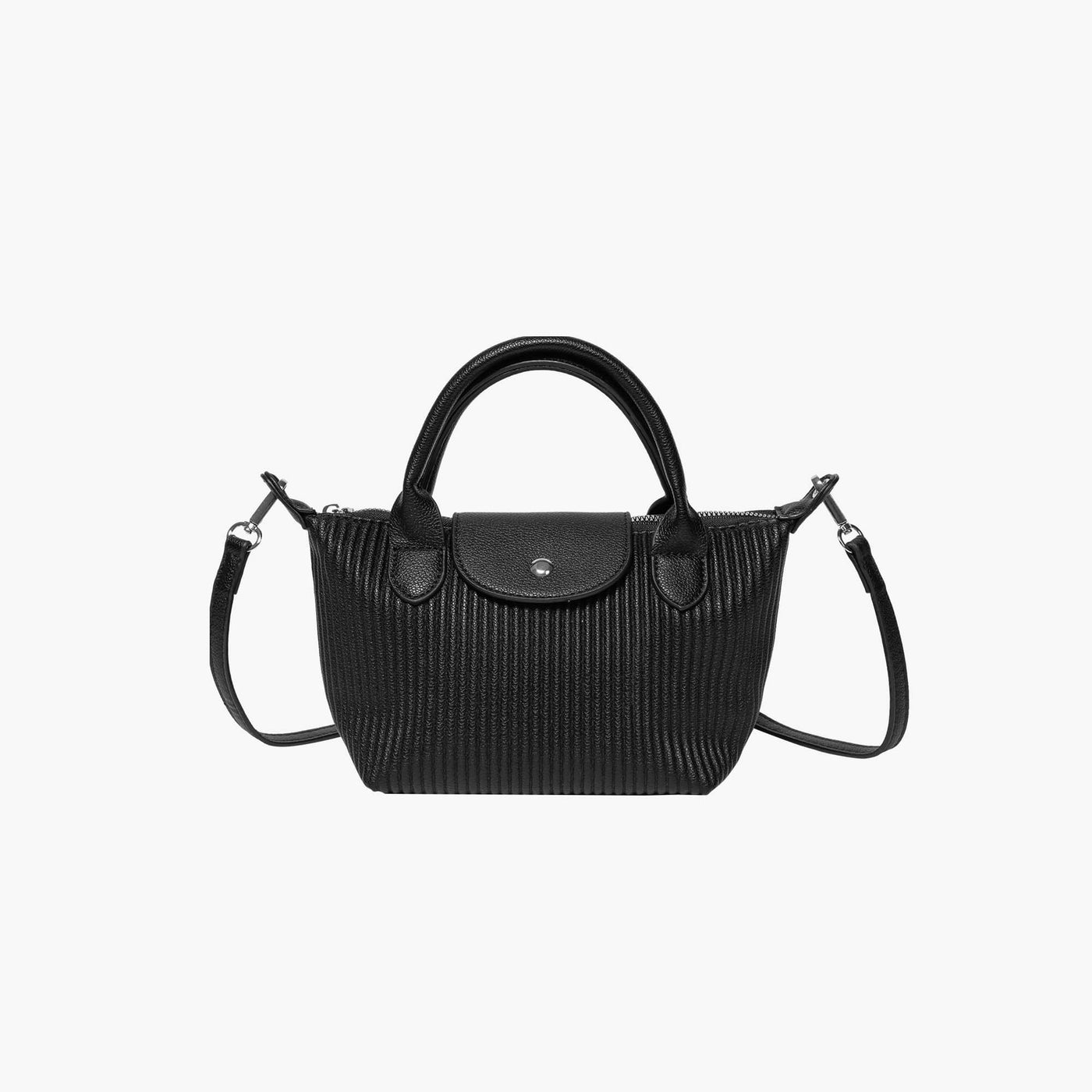 Top Handle Pleated Tote