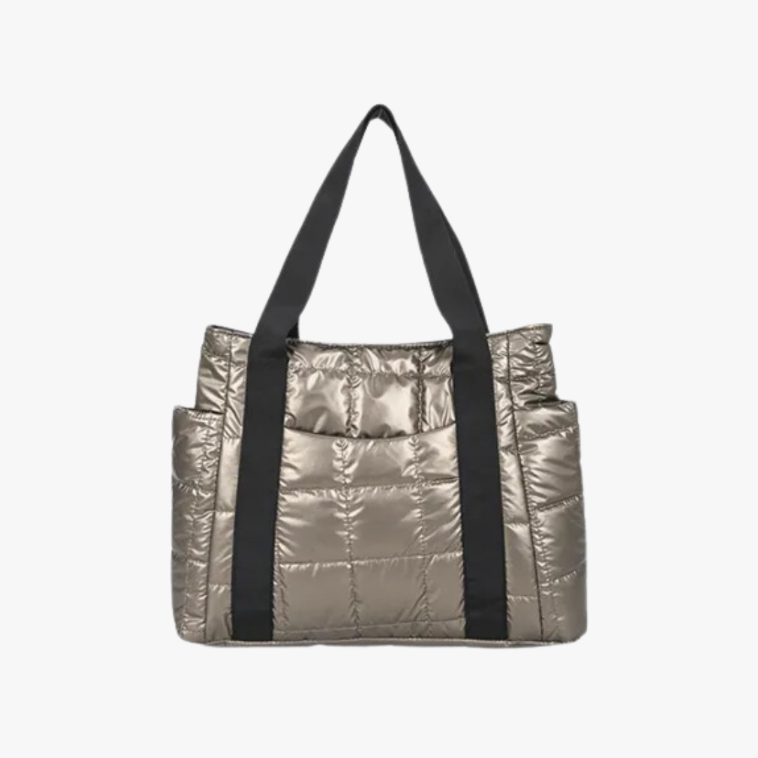 Satin Quilted Tote