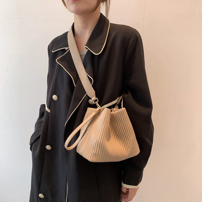 Pleated Bucket Bag