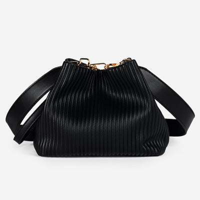 Pleated Bucket Bag