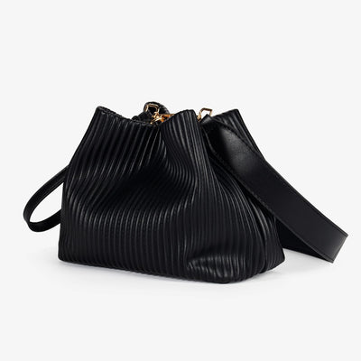 Pleated Bucket Bag