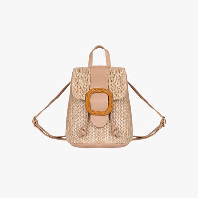 Buckle Straw Backpack