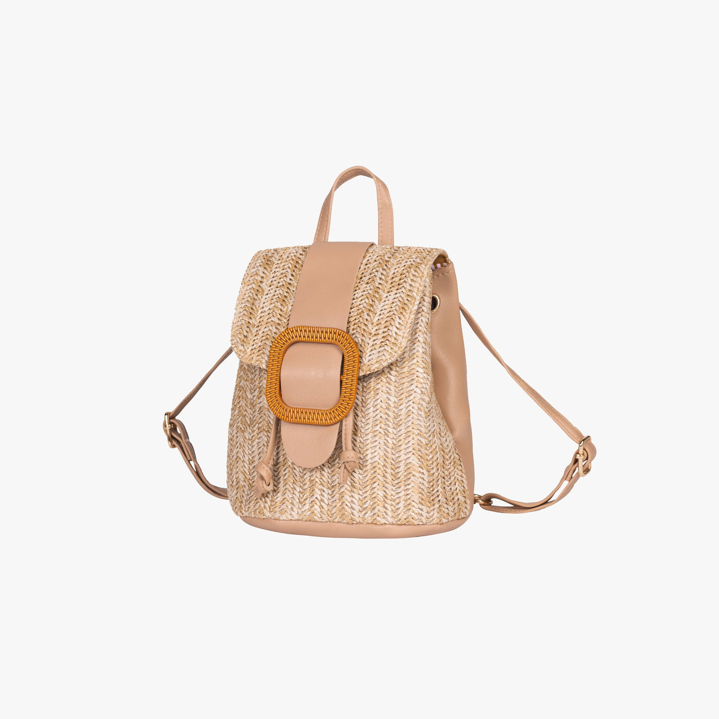 Buckle Straw Backpack