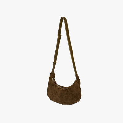 Suede Croissant Bag