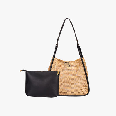 Large Handle Straw Tote