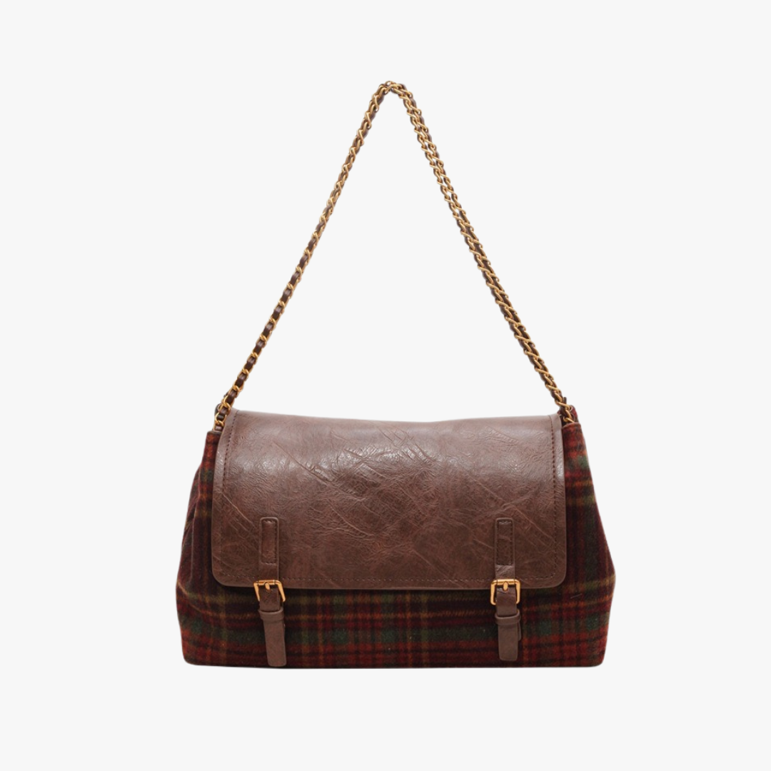 Plaid Flap Bag