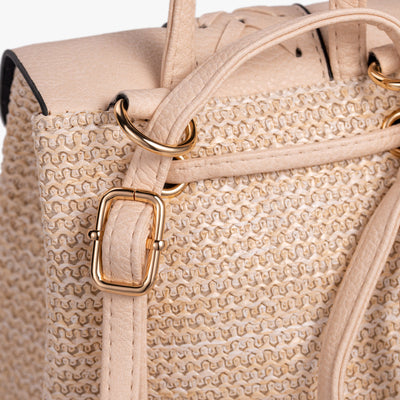 Tassel Straw Backpack