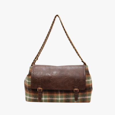 Plaid Flap Bag