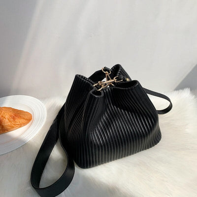 Pleated Bucket Bag