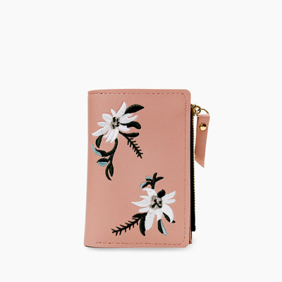 Orchid Embroidery Wallet