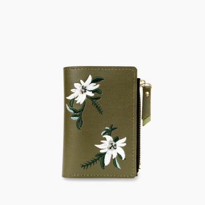 Orchid Embroidery Wallet