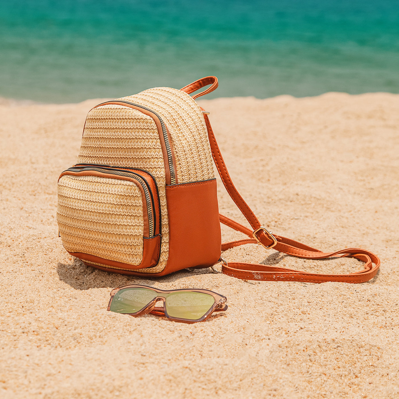 Luxee Mini Straw Backpack