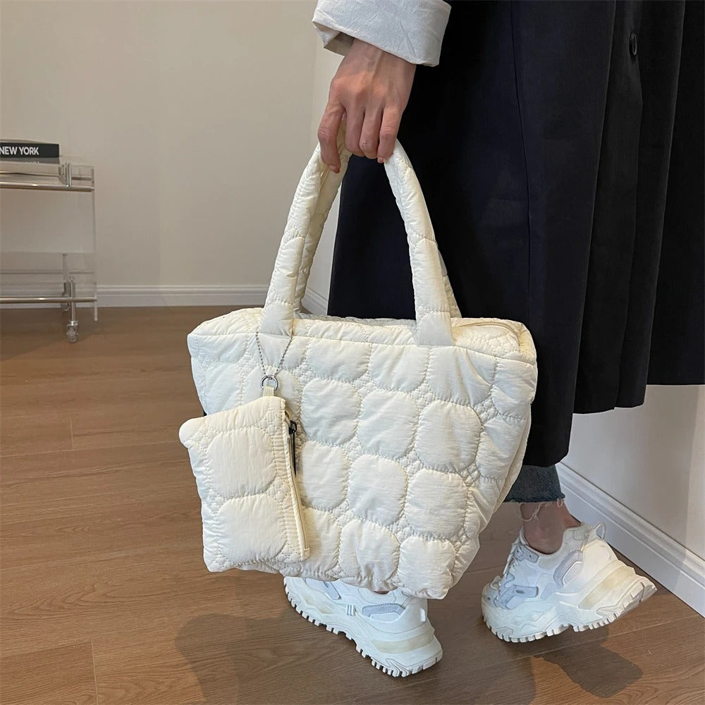 Luxee Boxy Puffer Tote