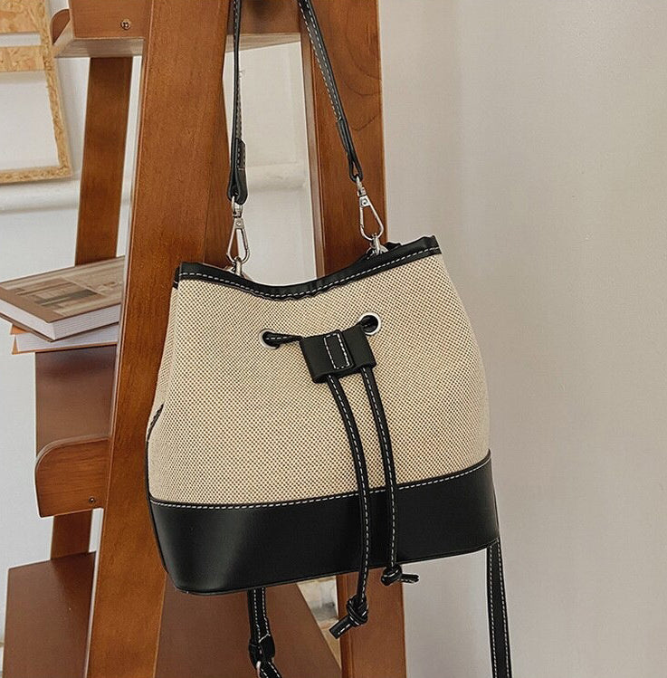 Vintage Canvas Bucket Bag