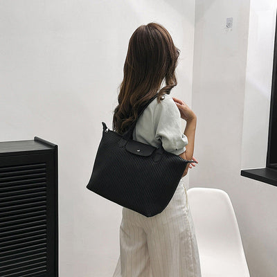 Top Handle Pleated Tote