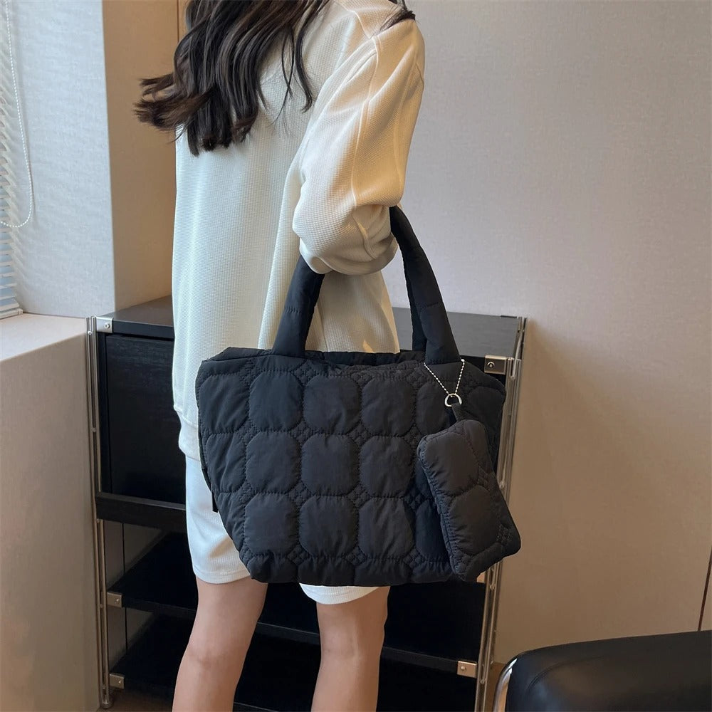 Luxee Boxy Puffer Tote