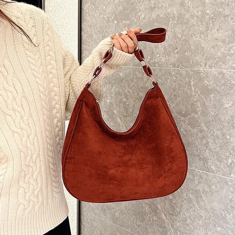 Mara Suede Shoulder Bag