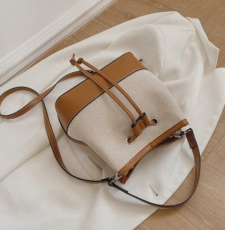 Vintage Canvas Bucket Bag