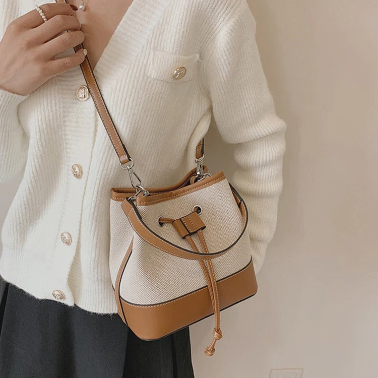 Vintage Canvas Bucket Bag