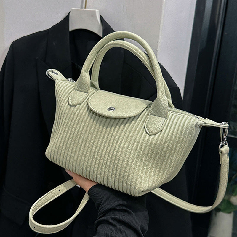 Top Handle Pleated Tote