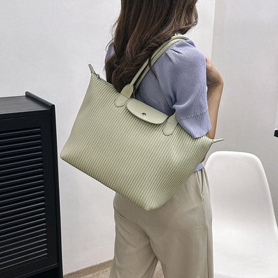 Top Handle Pleated Tote