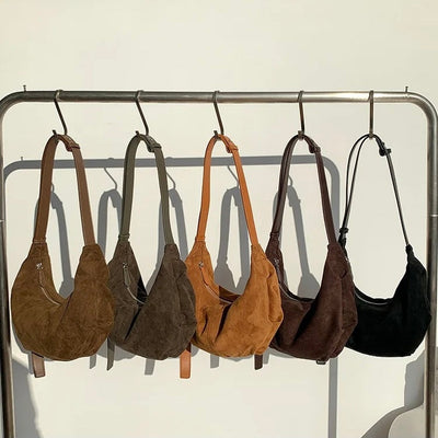 Suede Croissant Bag