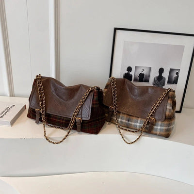 Plaid Flap Bag