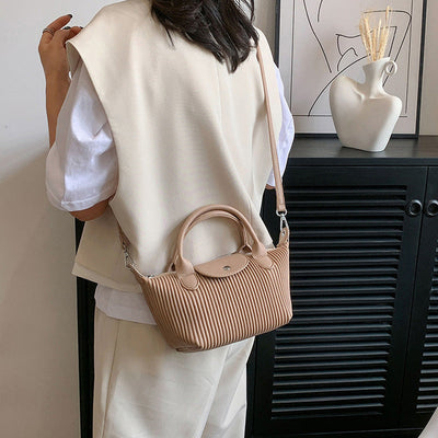 Top Handle Pleated Tote