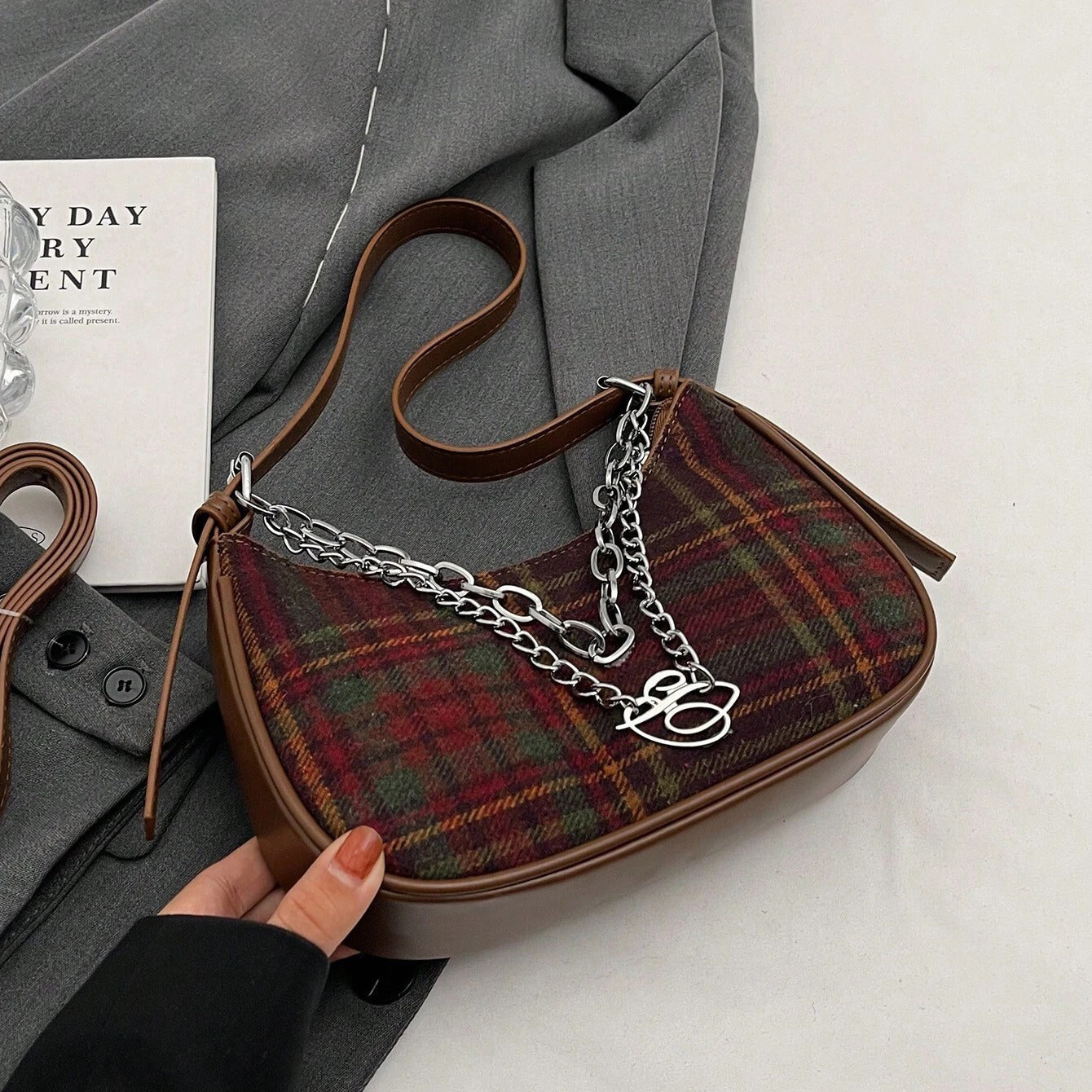 Plaid Mini Shoulder Bag