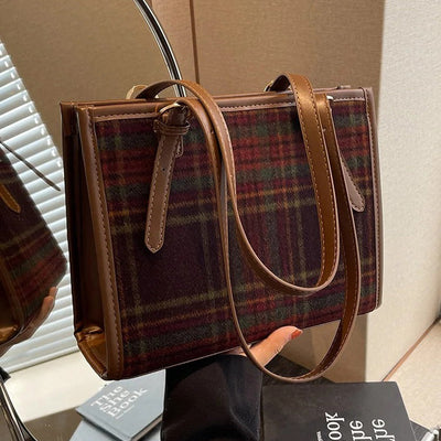 Plaid Tote