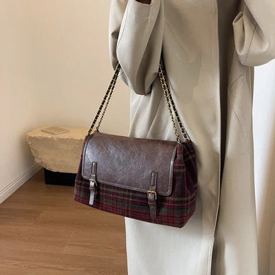 Plaid Flap Bag