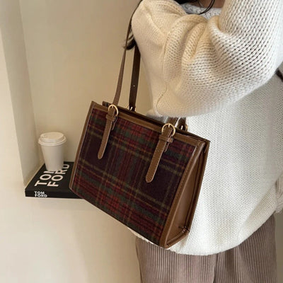 Plaid Tote