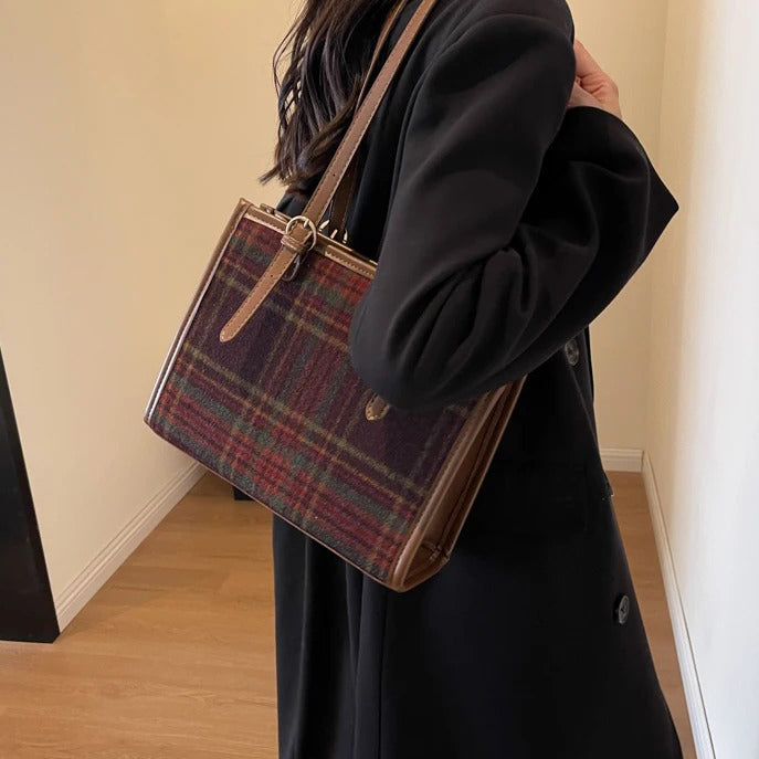 Plaid Tote