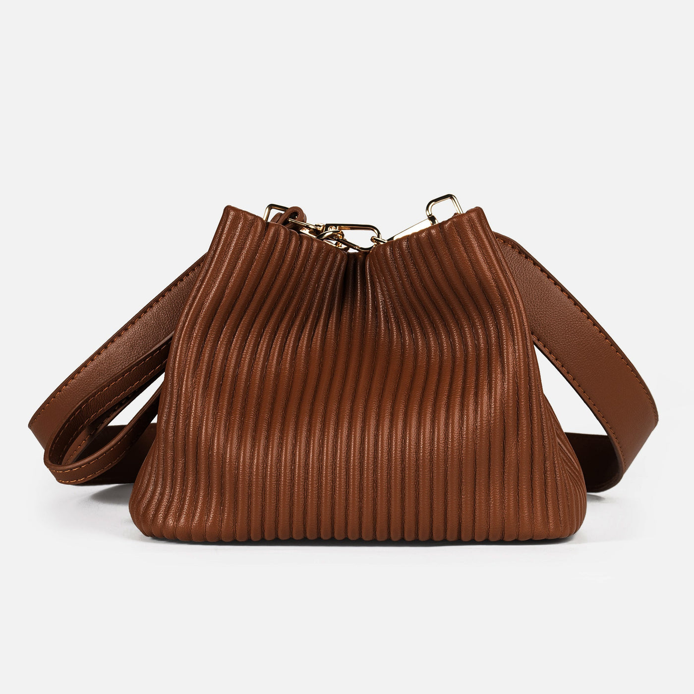 Pleated Bucket Bag