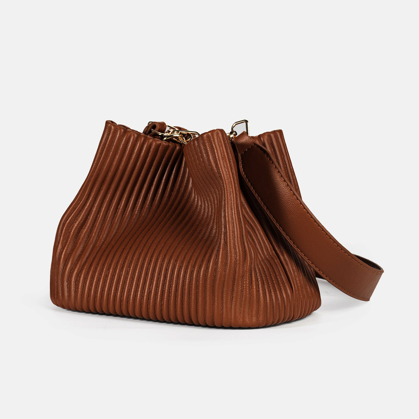 Pleated Bucket Bag