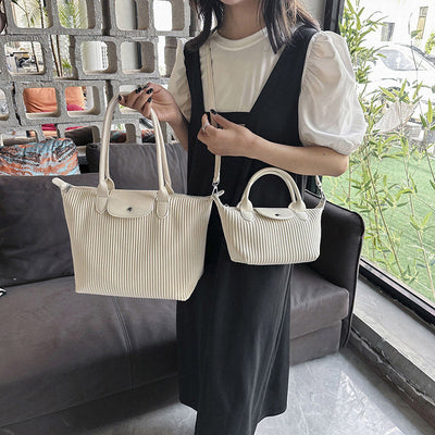 Top Handle Pleated Tote