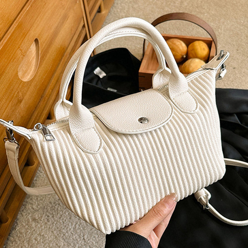 Top Handle Pleated Tote