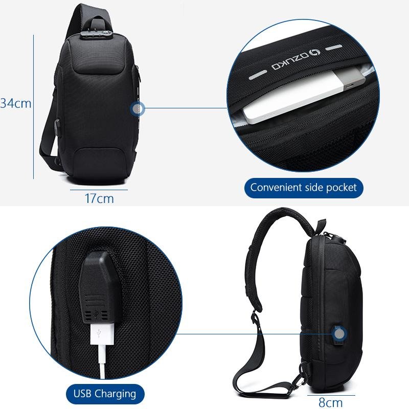 Anti-theft Waterproof Crossbody Backpack