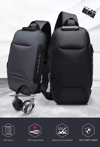 Anti-theft Waterproof Crossbody Backpack