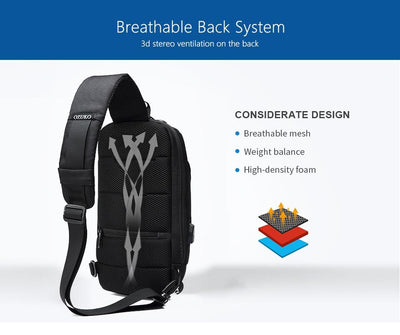 Anti-theft Waterproof Crossbody Backpack