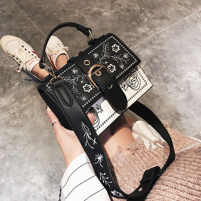 Floral Embroidery Crossbody Bag