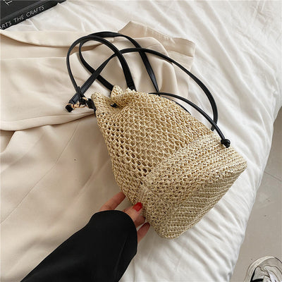 Luxee Straw Bucket Bag