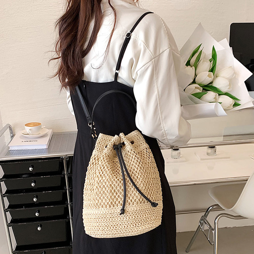 Luxee Straw Bucket Bag