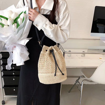 Luxee Straw Bucket Bag