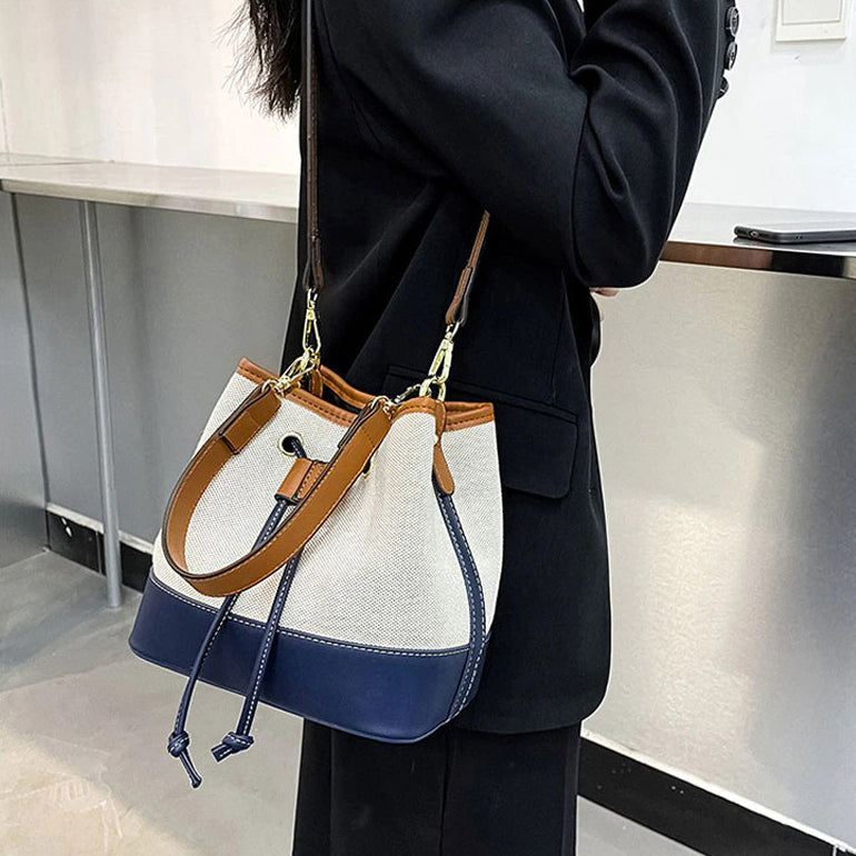 Vintage Canvas Bucket Bag