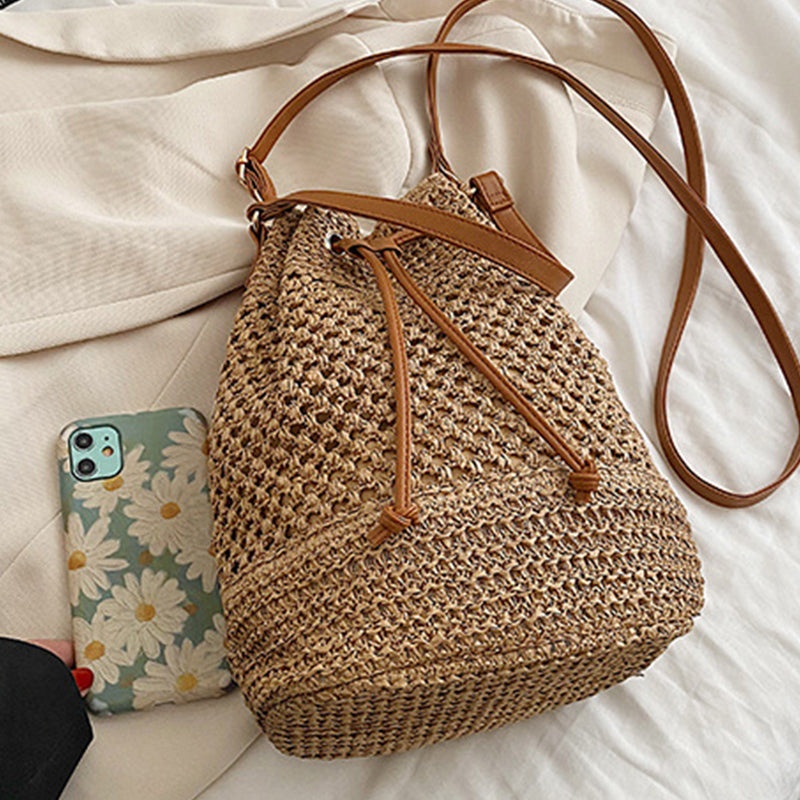 Luxee Straw Bucket Bag