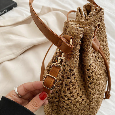 Luxee Straw Bucket Bag