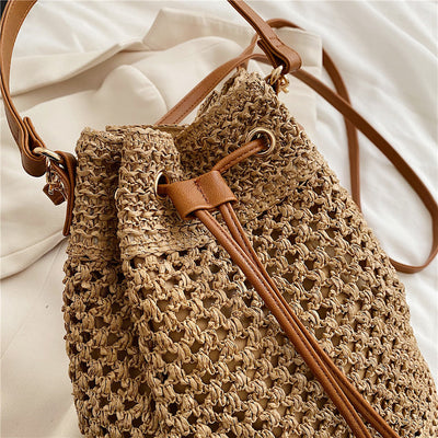 Luxee Straw Bucket Bag