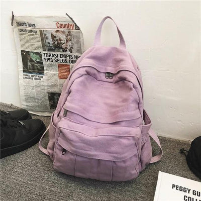 Front Pocket Small Canvas Backpack