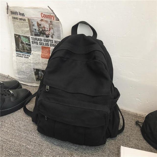 Front Pocket Small Canvas Backpack